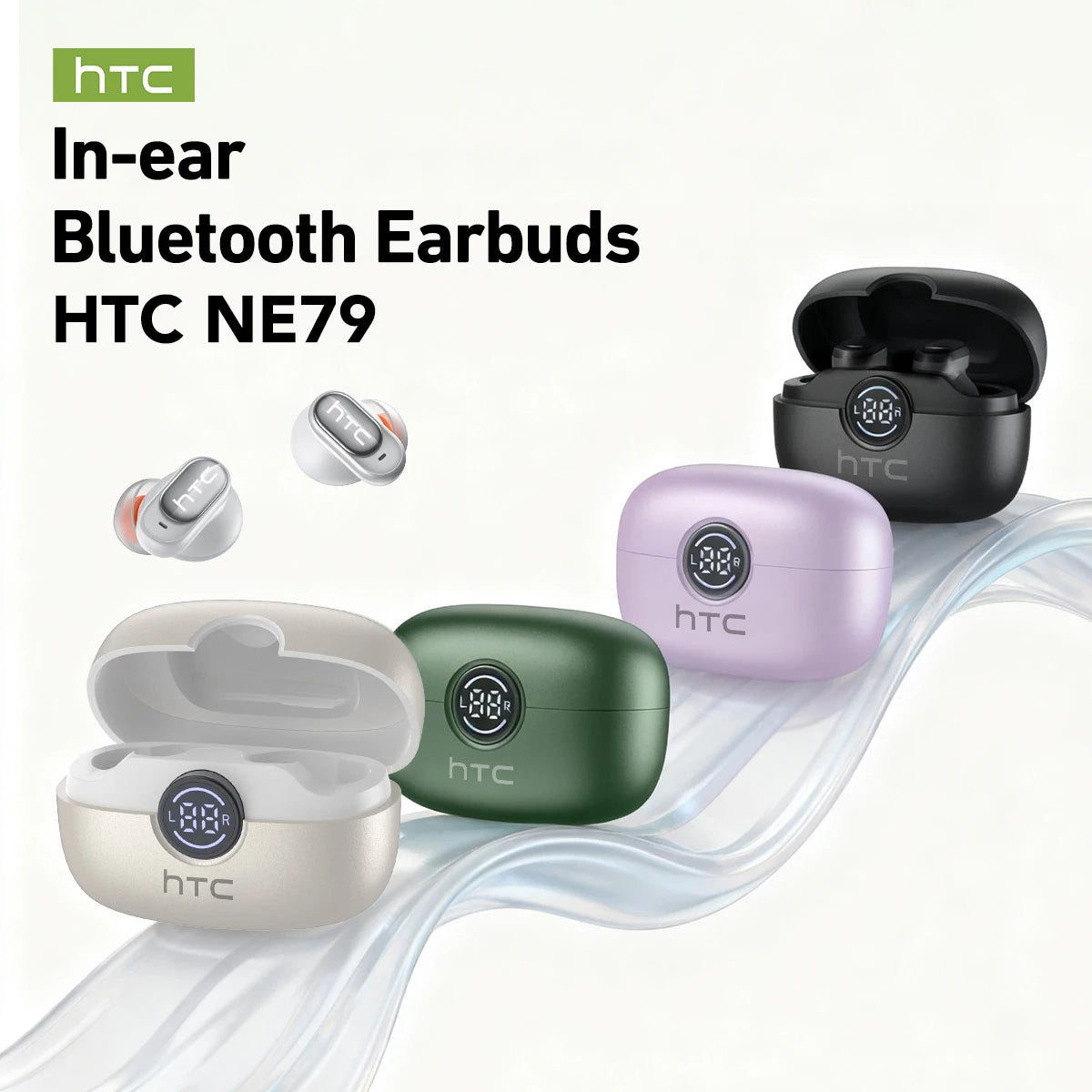 HTC NE79 TWS Earbuds – Bluetooth 6.0, AI Translation, ENC Noise Cancelling