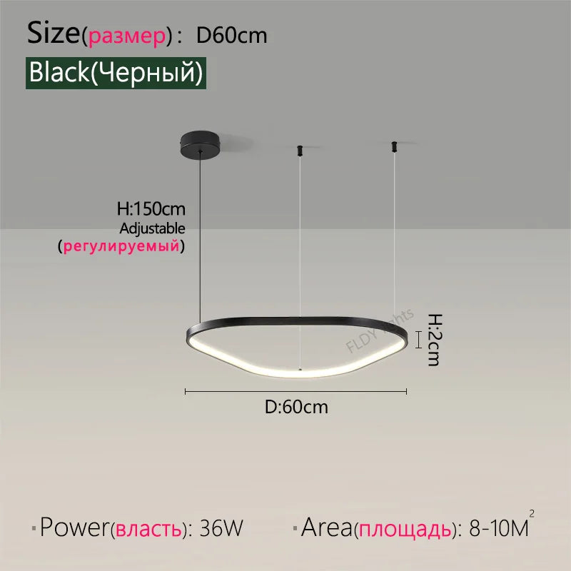 Modern Designer Chandelier – Hanging Pendant Lamp for Ceilings