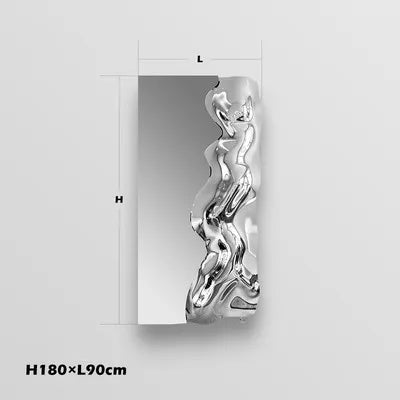 Stainless Steel Mirror Wall Panel — Art Deco Statement Decor, 3 Sizes