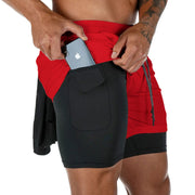 Men's Camo 2-in-1 Running Shorts – Quick-Dry Gym & Training Shorts