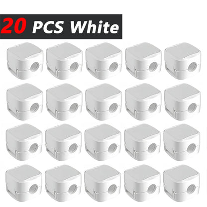 Magnetic Cable Clips Adjustable Cord Holder | Adhesive Under Desk Mgmt Organizer for Home Office Car Wall Desktop Nightstand
