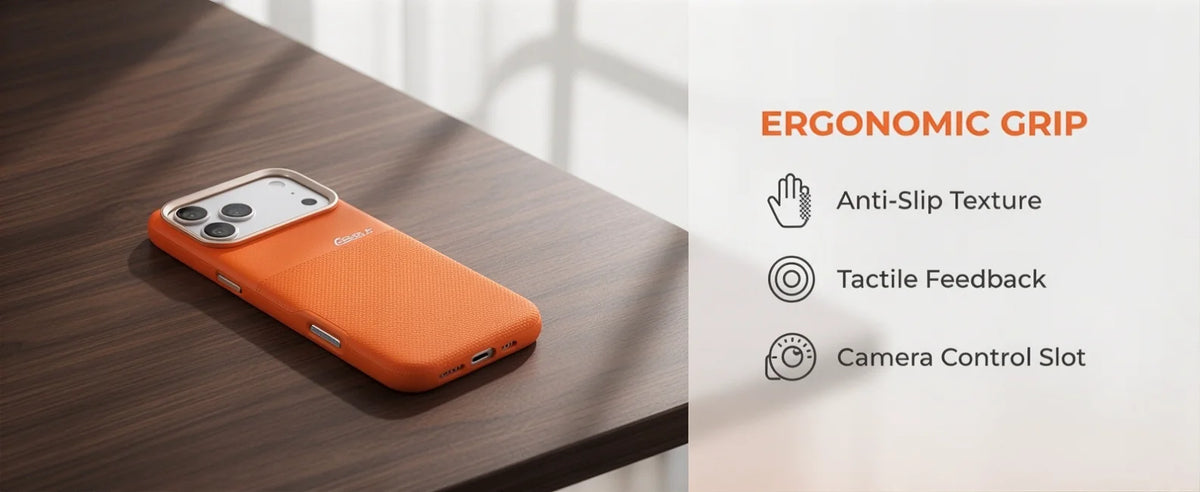 ESEBLE Woven Faux-Leather Magnetic Phone Case