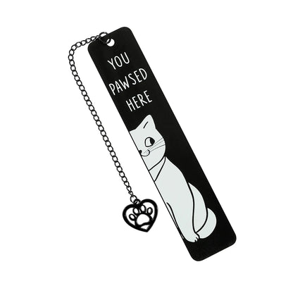 Cartoon cat metal bookmark, cute metal bookmarks with tassel, reading office supplies for cat-loving book lovers