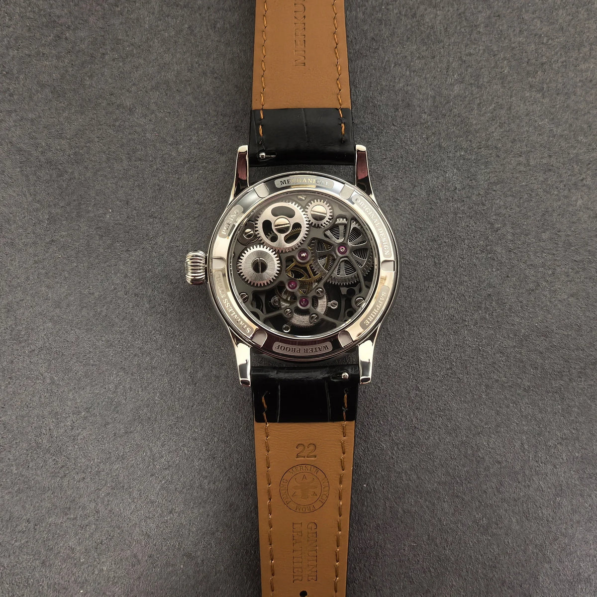 Jacques Genry Men's Tourbillon Watch – 42mm, Manual, Skeleton Dial