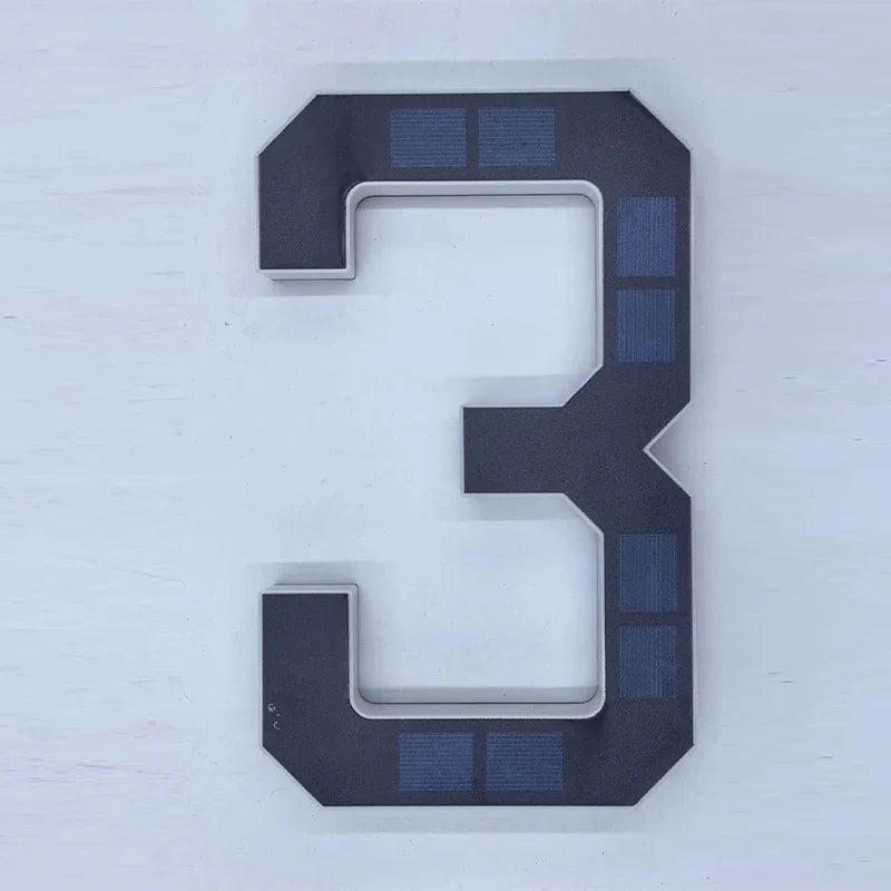 Solar LED House Number Sign – Waterproof Outdoor Address Plate Light