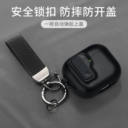 Protective Case For Airpods 4 Cover Luxury Earphone Cover Case For Apple Airpodspro 2 3 1/2 Air Pods Pro Shockproof With Hook﻿