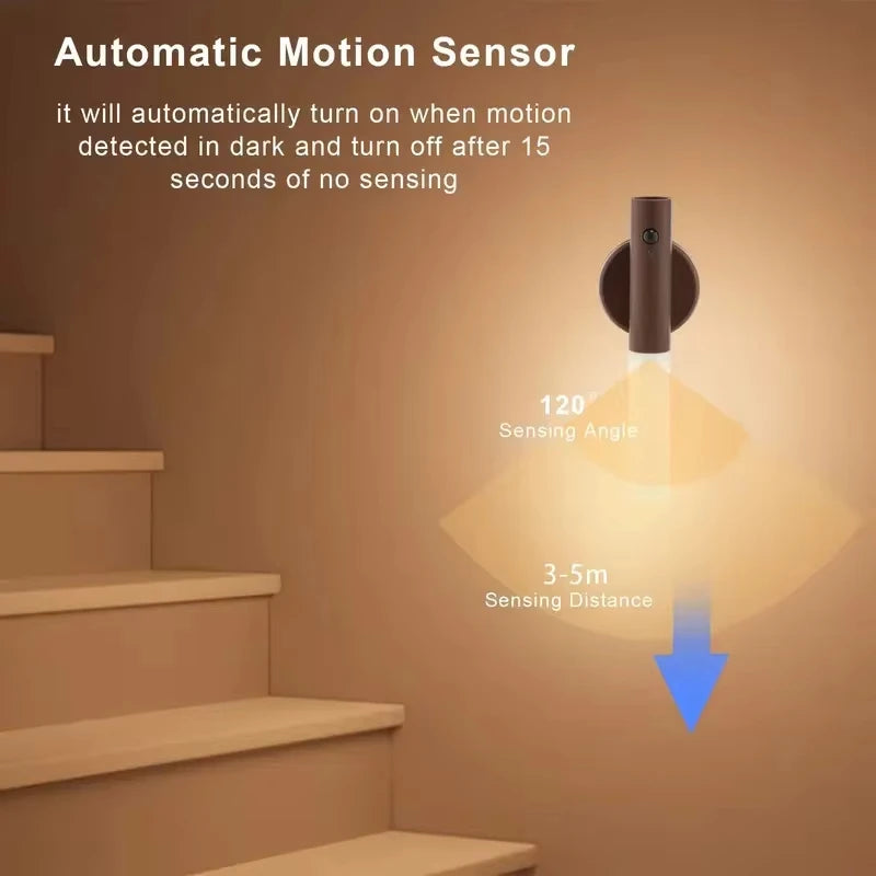 Rechargeable Motion Sensor Night Light – Magnetic LED Wall Lamp
