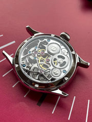 Merkur Men's Tourbillon Watch – Sapphire, Mother of Pearl Dial, 42mm