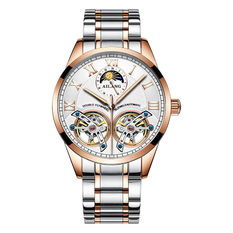 AILANG Men's Automatic Tourbillon Skeleton Watch – Leather Strap