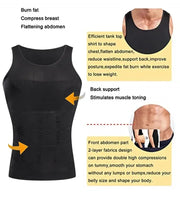 YBFDO Men's Body Shaper Compression Vest – Slimming Seamless Tank Top