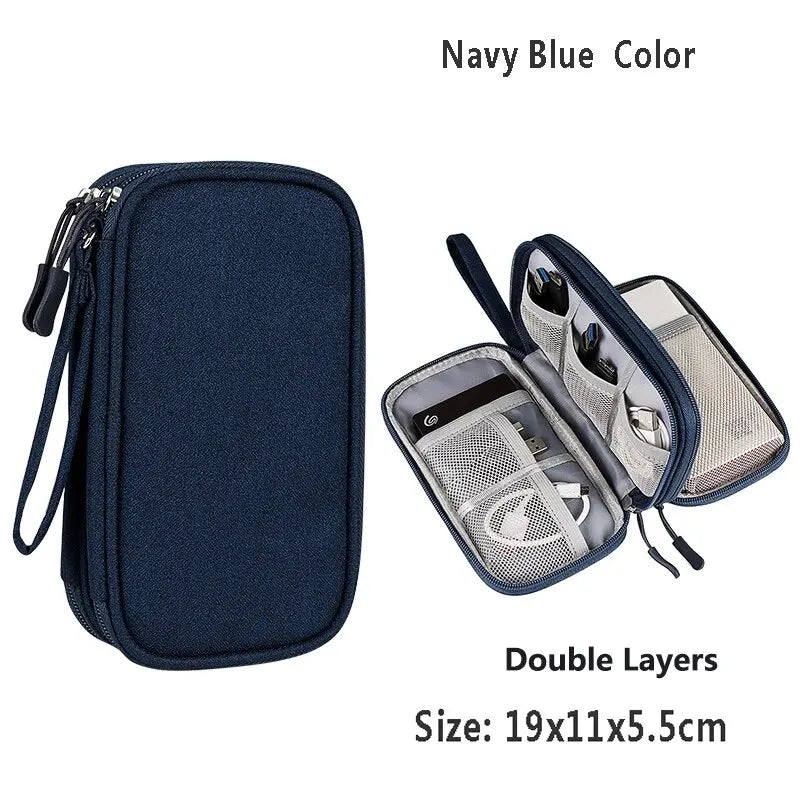 Waterproof Cable Organiser Bag – Travel Case for Chargers & Cords