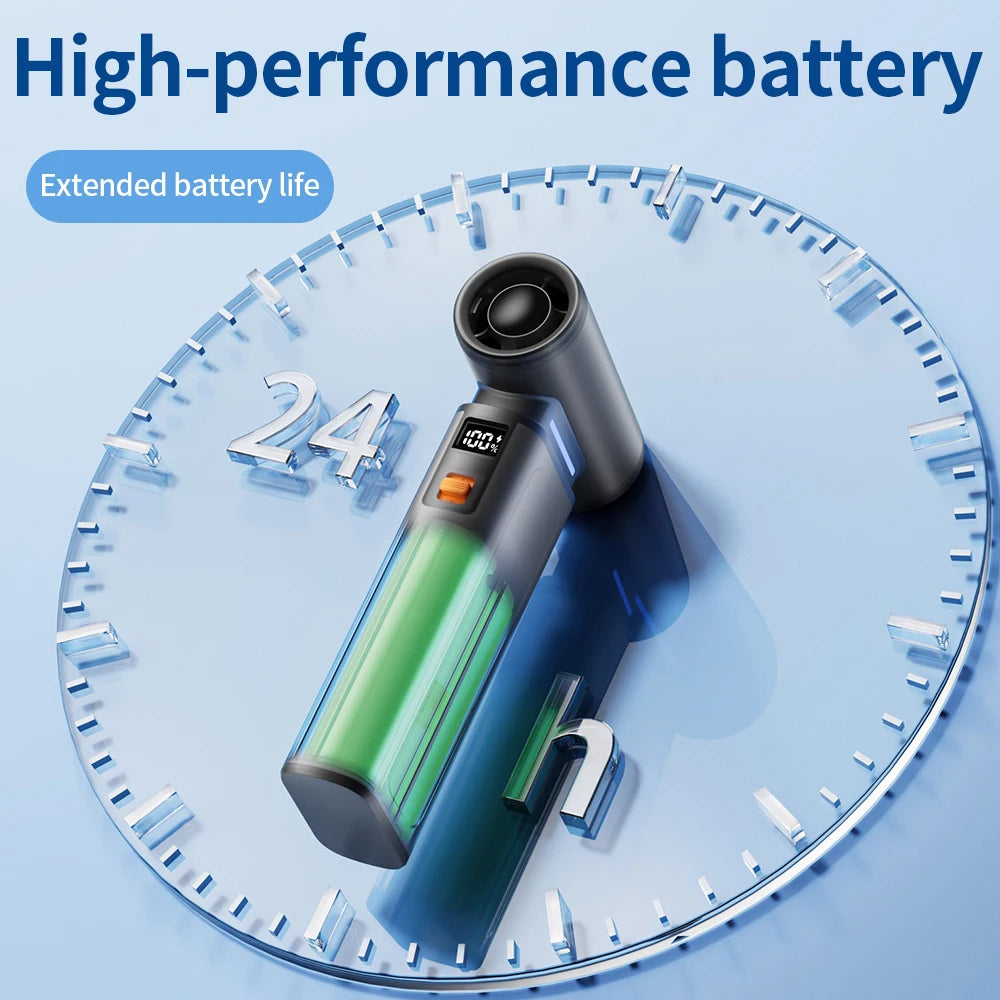 600000RPM Air Duster Blower Brushless Turbo Fan Strong Wind Speed Adjustable Turbo Jet Blower Rechargeable Compressed Air Duster
