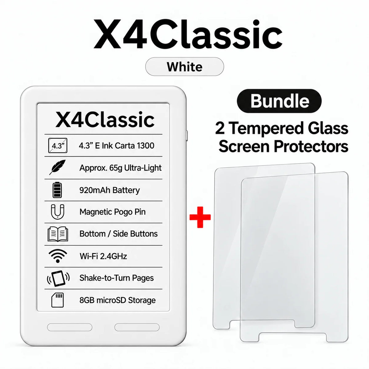 XTEINK X3 Pro E-Reader – Pocket-Size E-Ink Reader, Lightweight