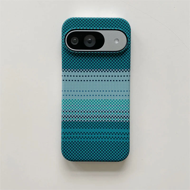 Luxury Carbon Fibre Stripe Sunset Series Wireless Charging Magnetic For Magsafe Cases For Google Pixel 9 8 7 Pro XL Cloth Cover