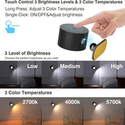 Rechargeable LED Wall Sconces – Dimmable Magnetic Lamps, 360° Rotation
