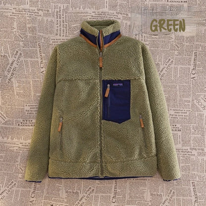 Motorcycle Outdoor Fleece Jacket For Men/Women Double Sided Fleece Thickened Plush Rider Cycling Suit Lamb Wool Windproof Jacket