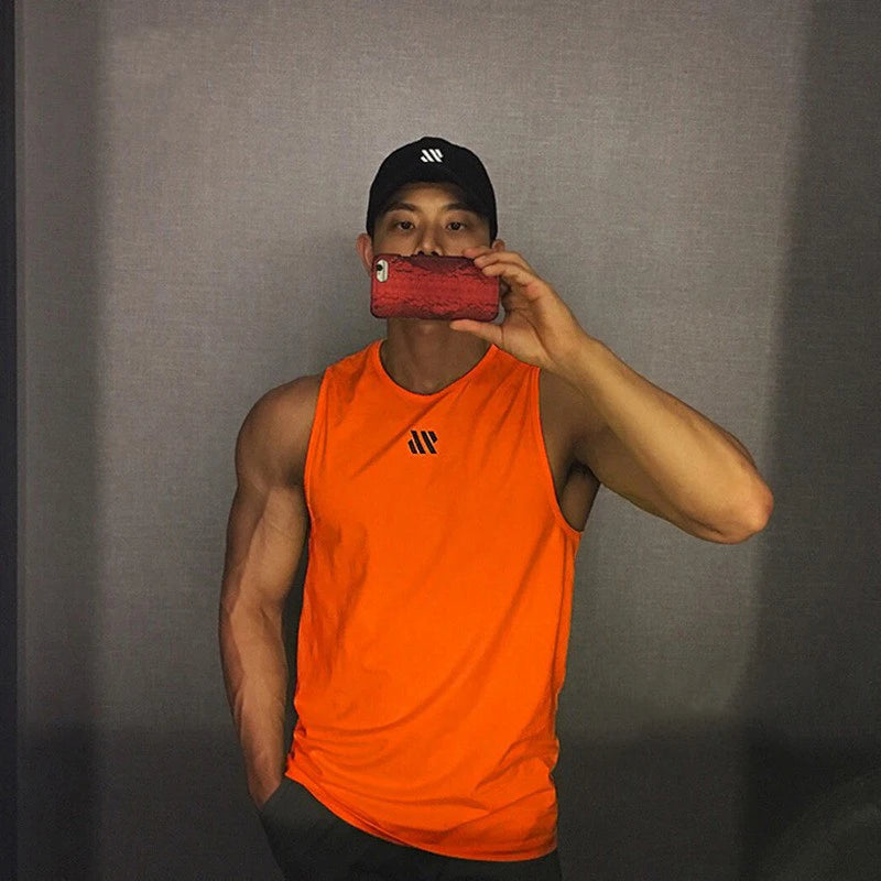 Men's Sleeveless Bodybuilding Tank Top – Quick-Dry Gym Workout Singlet