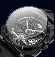 AILANG Men's Square Automatic Tourbillon Watch – Hollow Dial