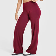 VEQKING Women's High-Waist Yoga Pants – Stretch Straight-Leg Trousers