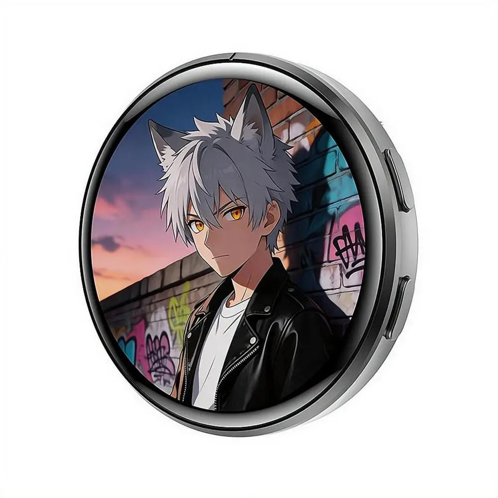 Anime Digital Badge – HD Touchscreen E-Pin with Photo & Video Display