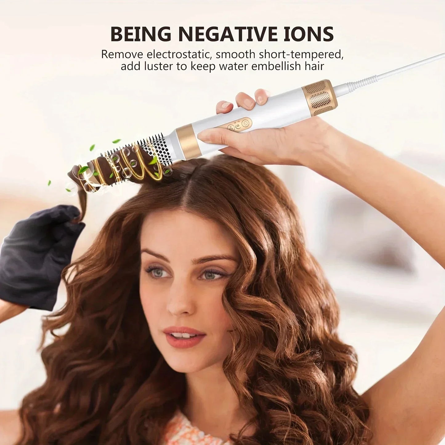 7 in 1 Hair Dryer Negative Ion Airwrap Styling Hair Curler Straightening Brush Brushless Motor Professional Hair Dryer Set