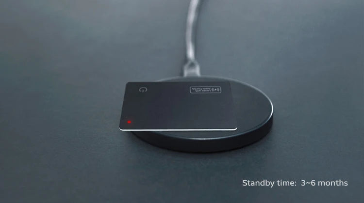 Rechargeable Wallet Tracker Card for Apple Find My
