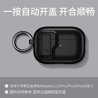 Protective Case For Airpods 4 Cover Luxury Earphone Cover Case For Apple Airpodspro 2 3 1/2 Air Pods Pro Shockproof With Hook﻿
