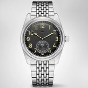 Merkur Men's Bronze Military Watch – Hand-Wound, Sub-Second Dial