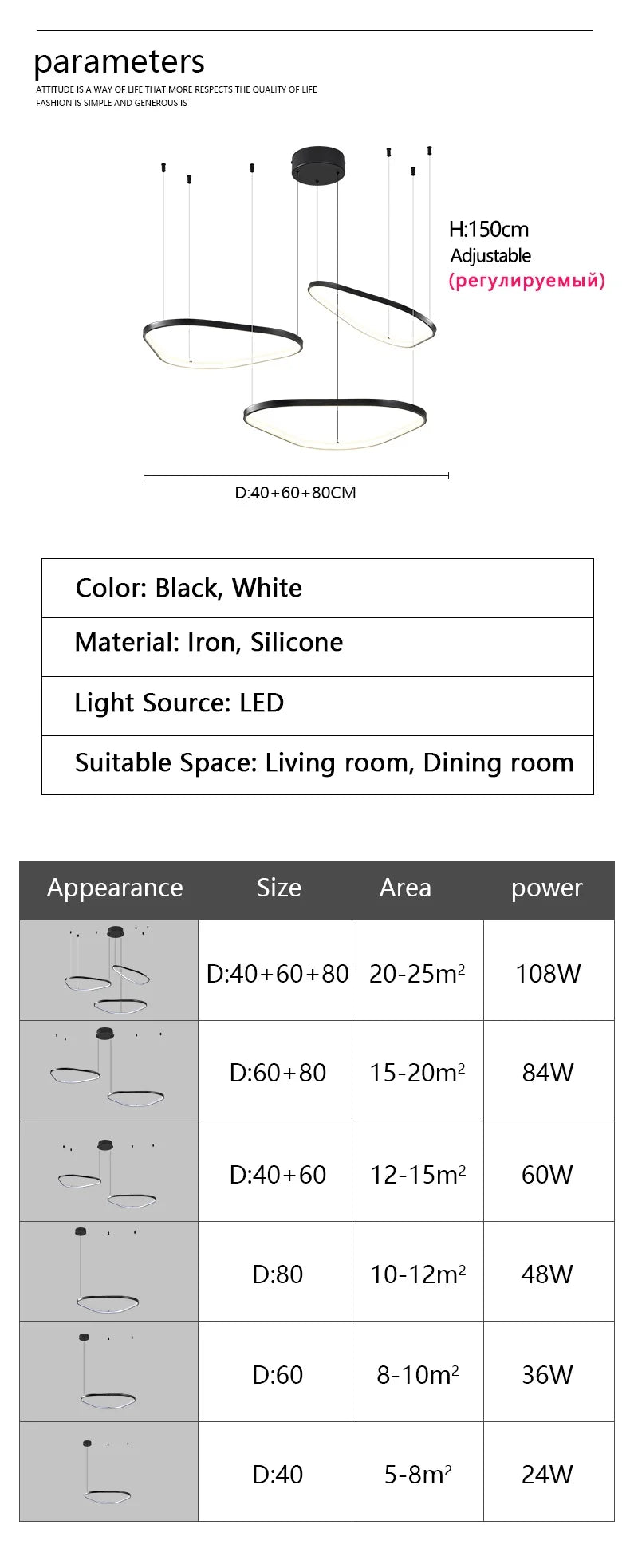 Modern Designer Chandelier – Hanging Pendant Lamp for Ceilings