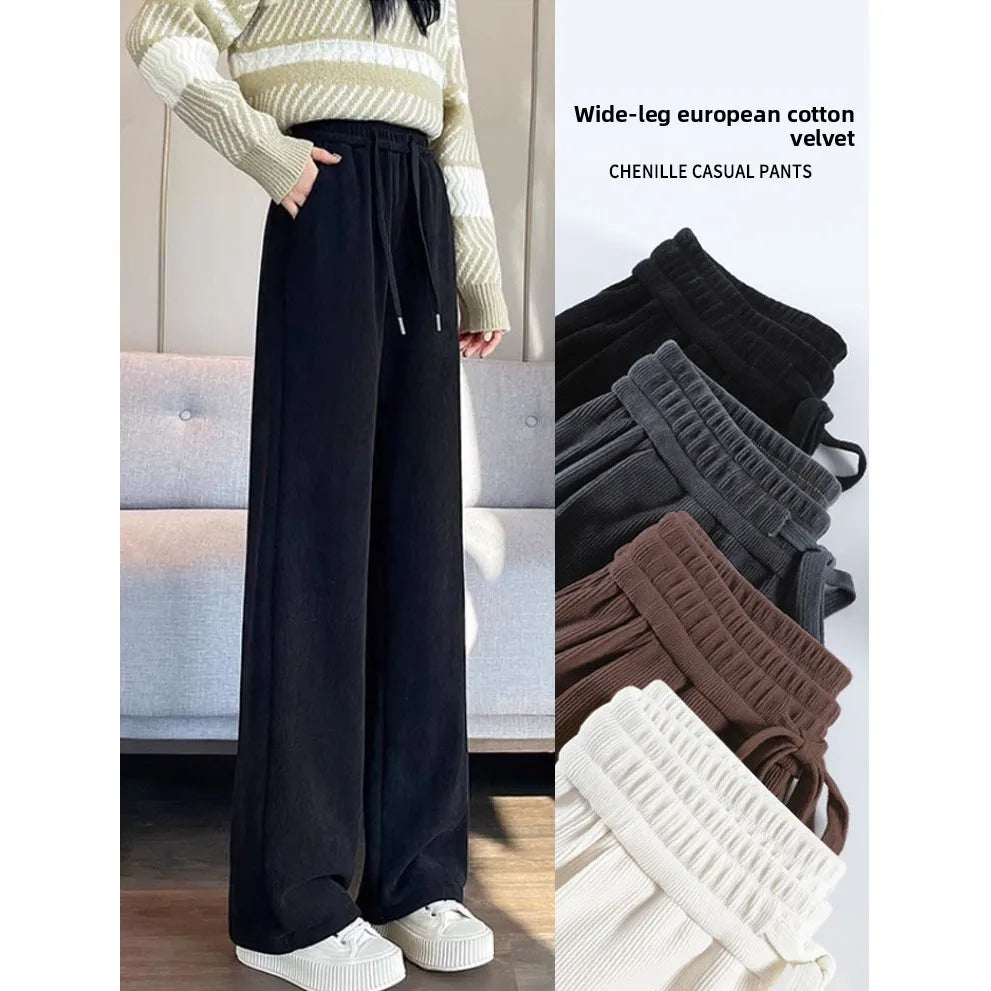Women's Wide Leg Trousers – High Waist Straight Cut Casual Pants