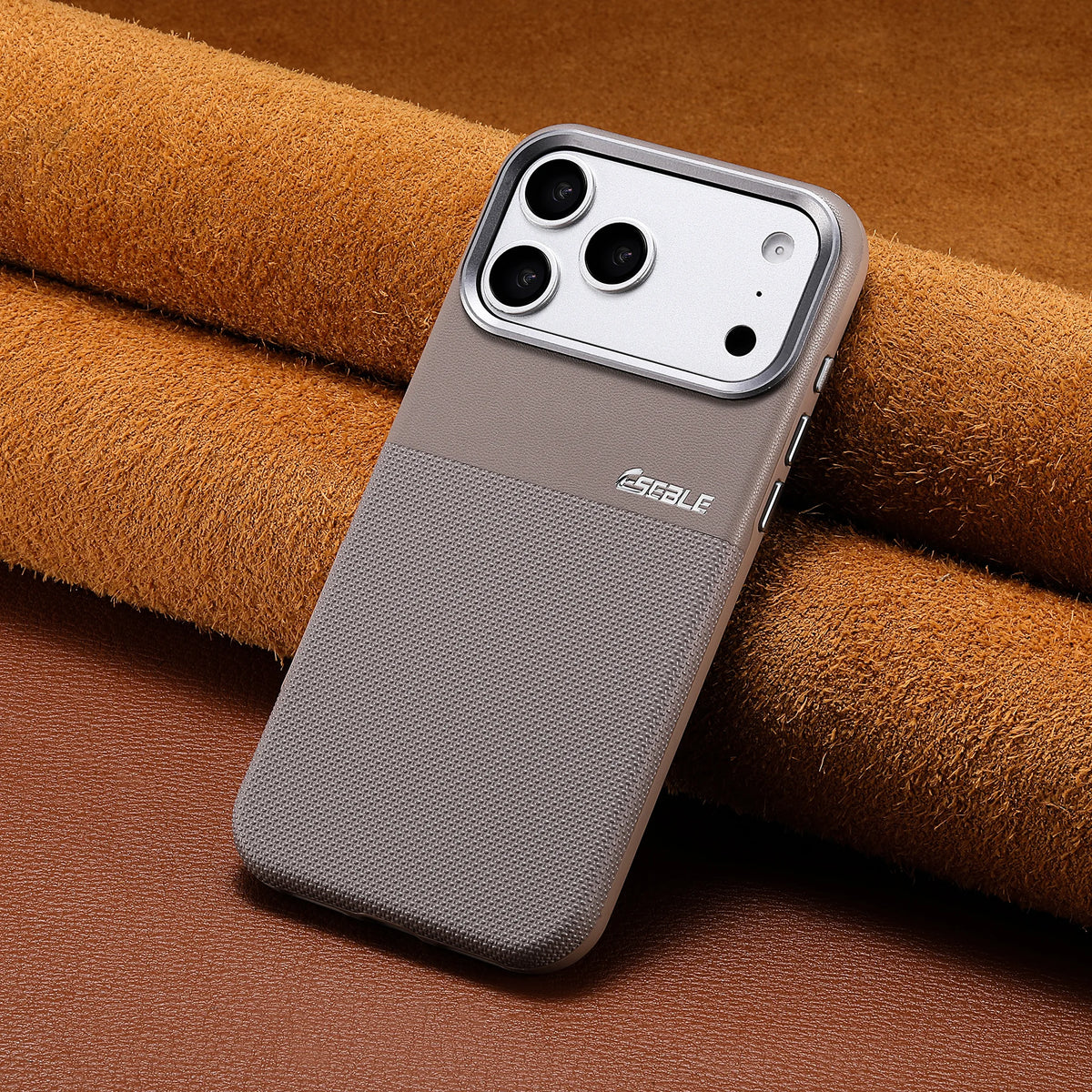 ESEBLE Woven Faux-Leather Magnetic Phone Case