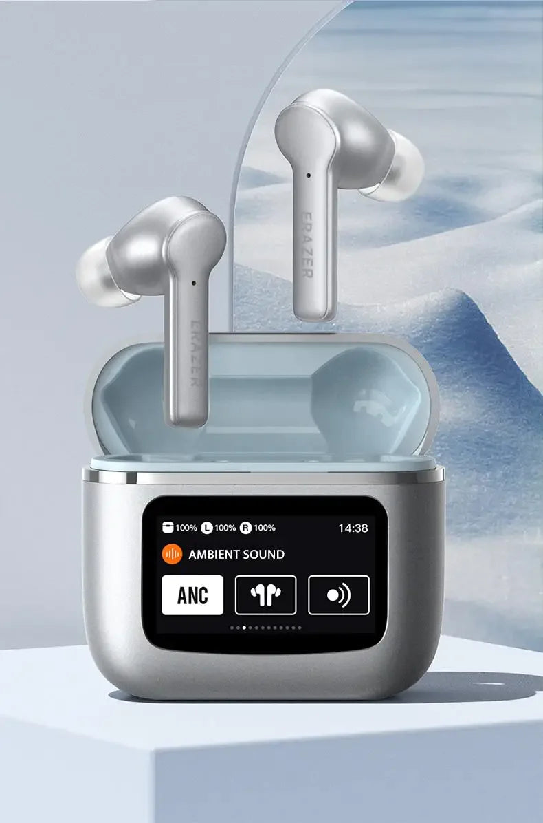 ERAZER XP1 Bluetooth Earphones – LCD Touch-Screen Charging Case