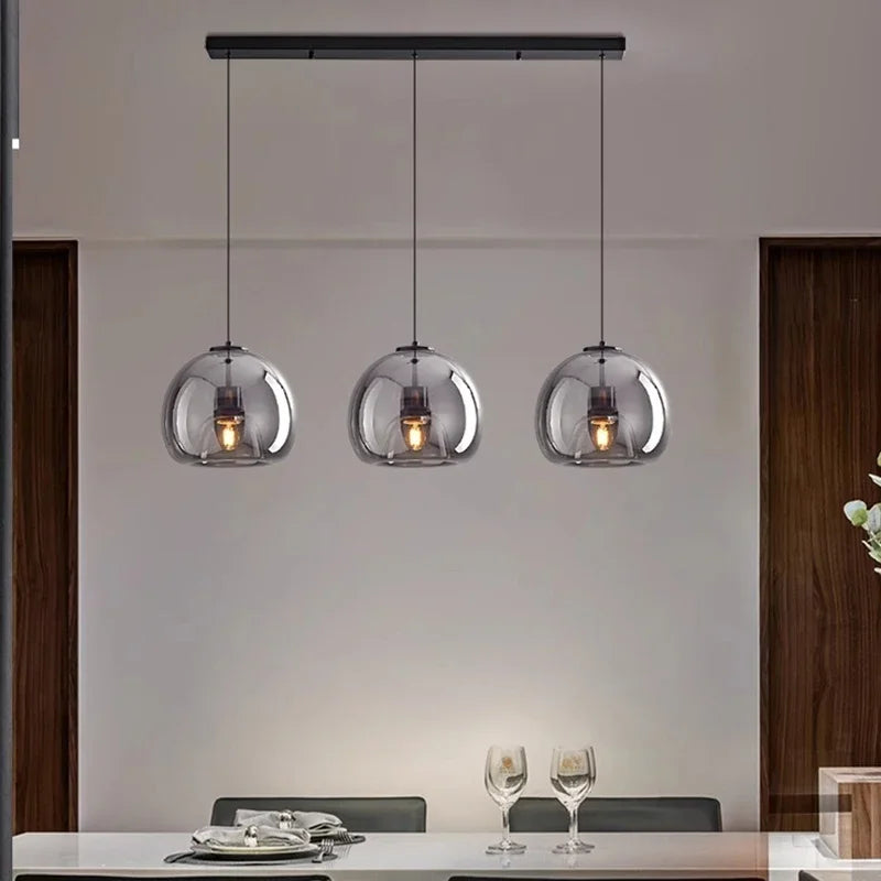 Modern Glass Pendant Light – Hanging Lamp for Living & Dining Room