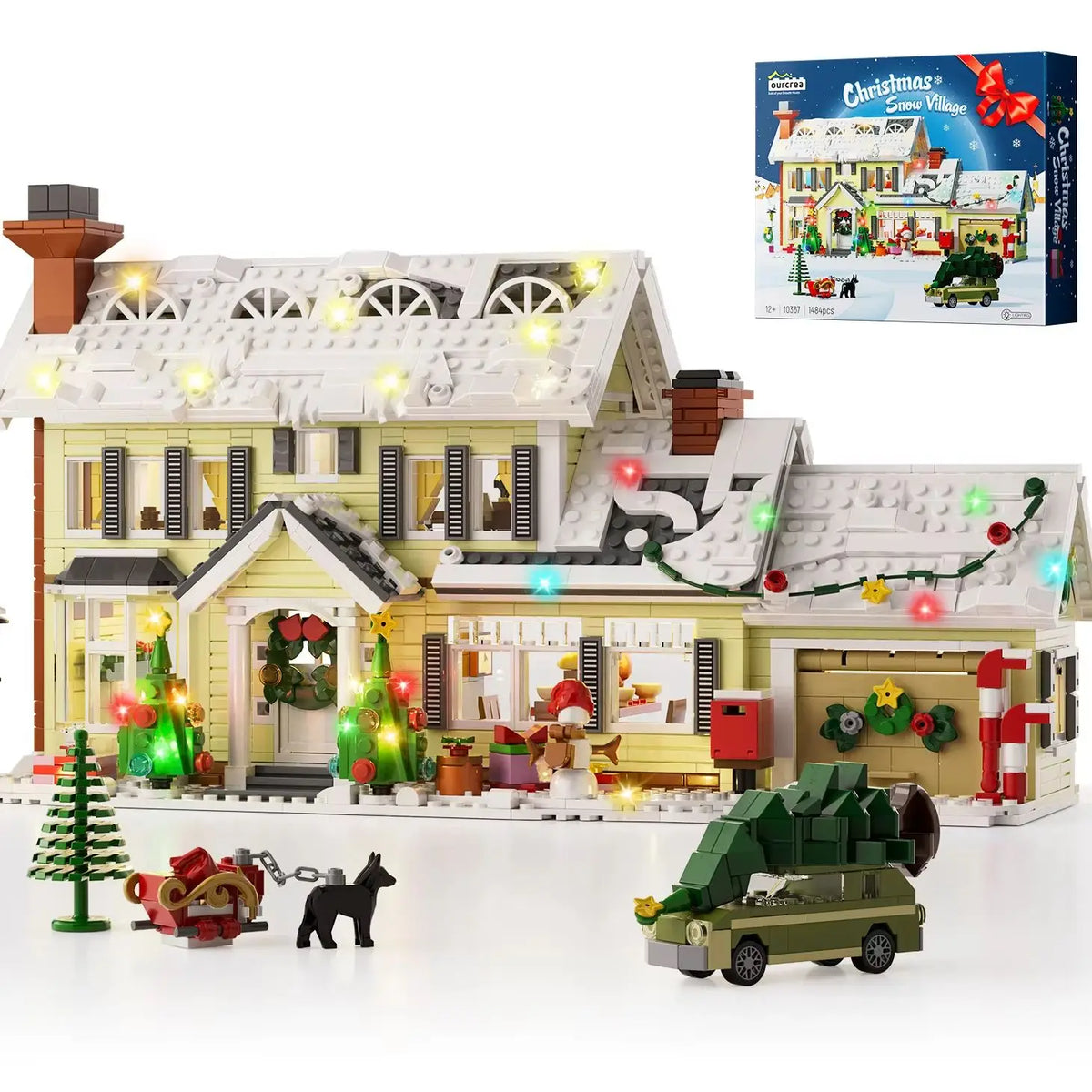 Christmas Snow Village Building Block Set – Festive Holiday Display