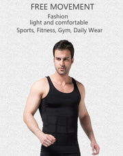 YBFDO Men's Body Shaper Compression Vest – Slimming Seamless Tank Top