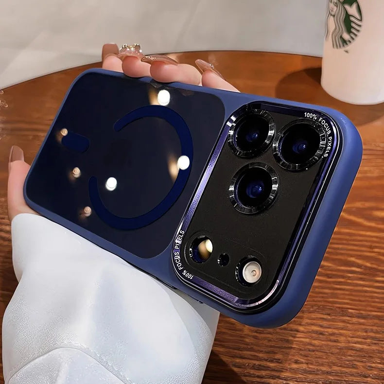 for Magsafe Magnetic Phone Case for iPhone 17 16 15 14 12 13 11 Pro Max Plus Air Transparent Bumper Hard Luxury Clear Cover