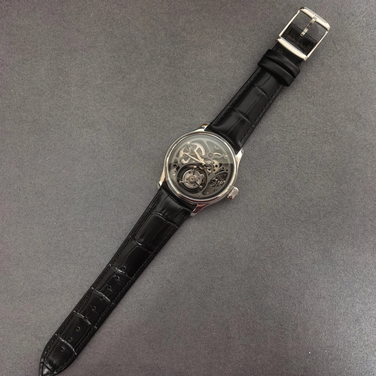 Jacques Genry Men's Tourbillon Watch – 42mm, Manual, Skeleton Dial