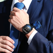 AILANG Men's Automatic Mechanical Watch – Hollow Dial, Calendar, Leather Strap