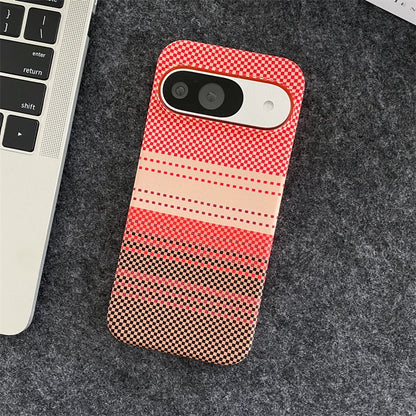 Luxury Carbon Fibre Stripe Sunset Series Wireless Charging Magnetic For Magsafe Cases For Google Pixel 9 8 7 Pro XL Cloth Cover