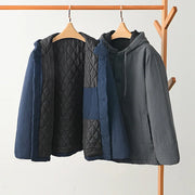 Men's Thick Hooded Padded Winter Jacket – Warm Vintage-Style Coat