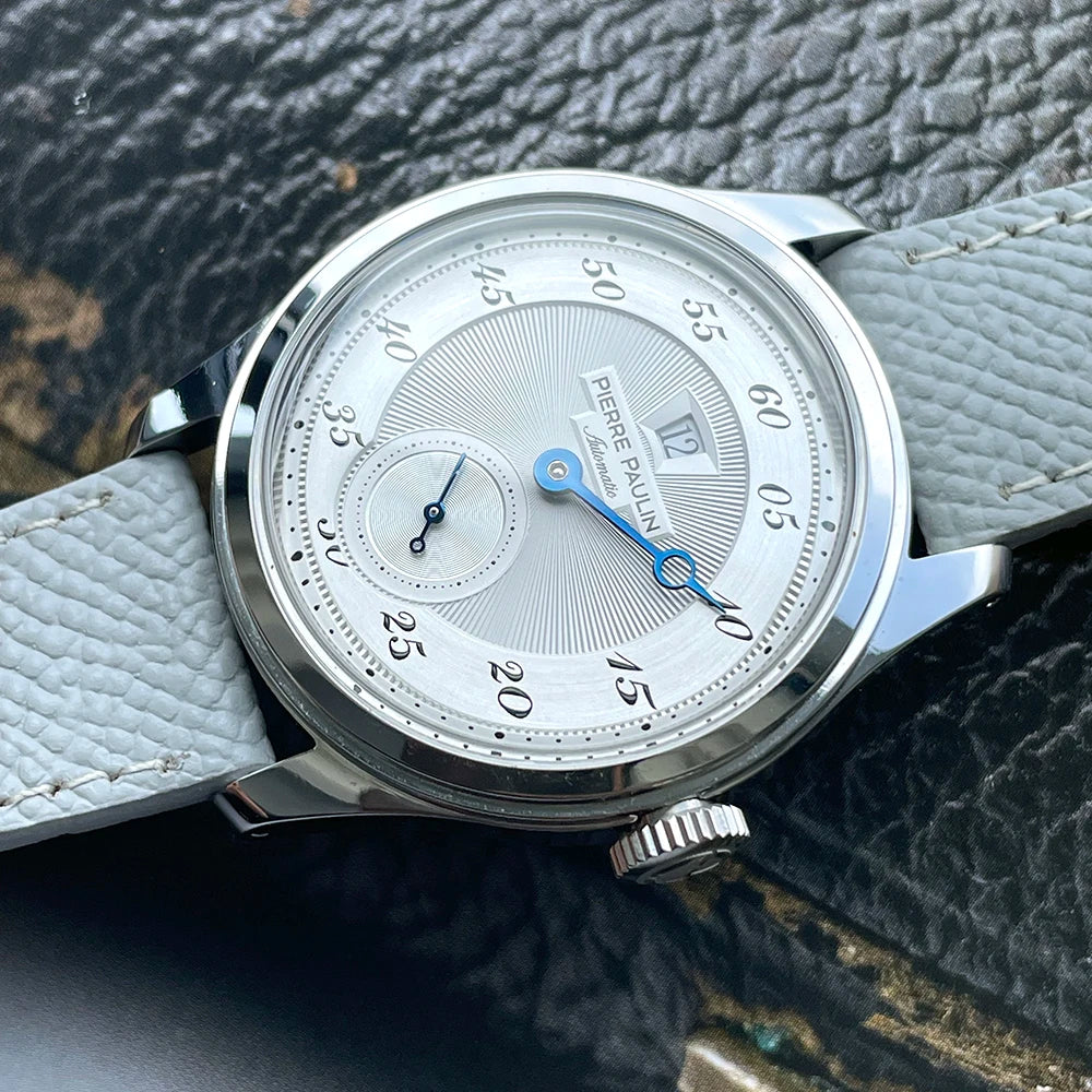 Pierre Paulin Men's Jumping Hour Watch – Salmon Dial, Automatic, 38mm