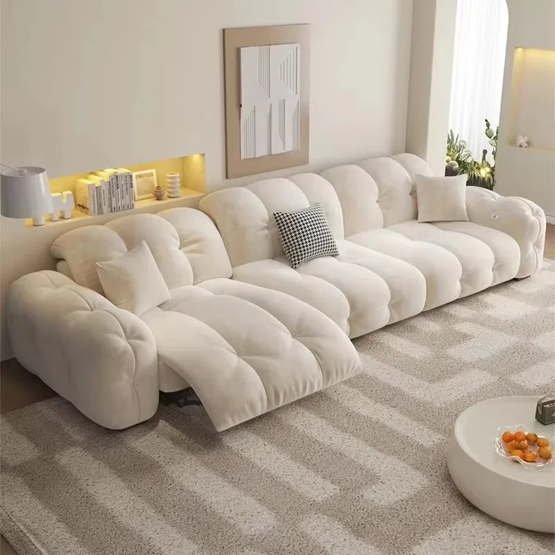 Electric Recliner Sofa — Beige Waterproof, Six Sizes from 1.9m to 3.6m - photo 4
