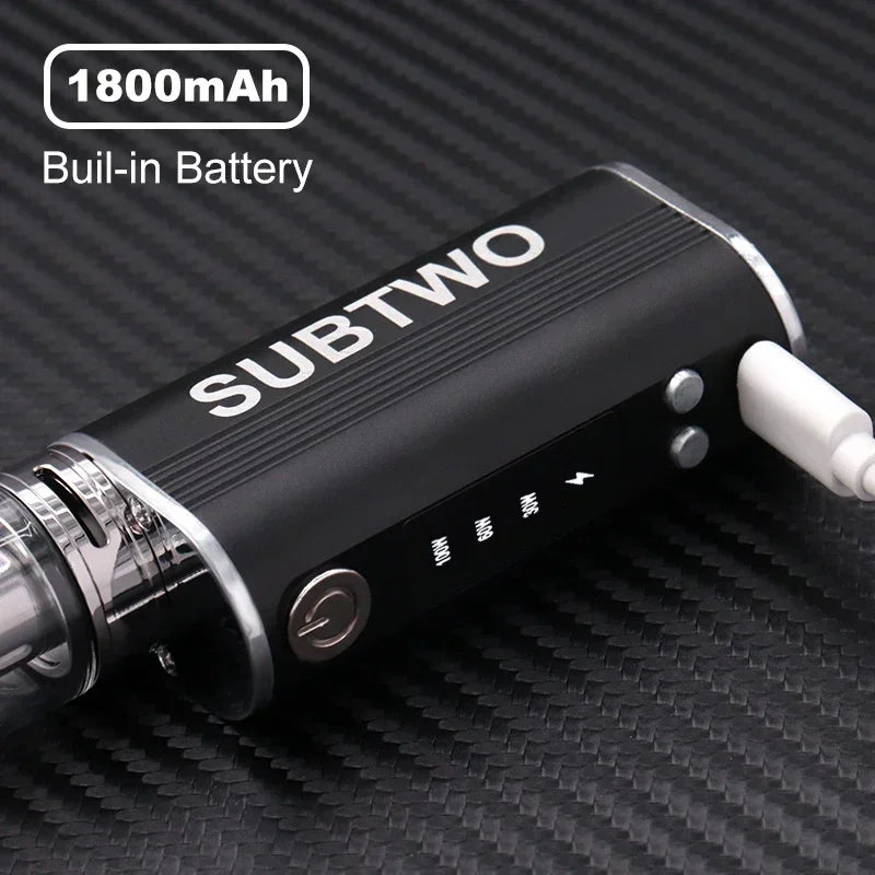 SUBTWO 100W Vape Box Mod E Cigarettes Kit 30W/60W/100W Power Adjust Battery with 0.3ohm 2.5ml Bottom Atomizer Vaper Smoke Pen