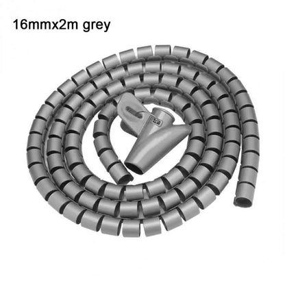 1.5/2m 10/16 mm Flexible Spiral Cable Organizer Storage Pipe Cord Protector Management Cable Winder Desk Tidy Cable Accessories