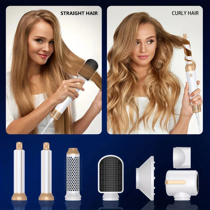 7 in 1 Hair Dryer Negative Ion Airwrap Styling Hair Curler Straightening Brush Brushless Motor Professional Hair Dryer Set