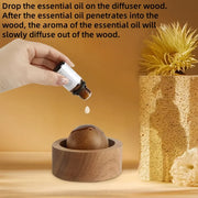 Mini Wooden Essential Oil Diffuser – Natural Fragrance for Car & Home