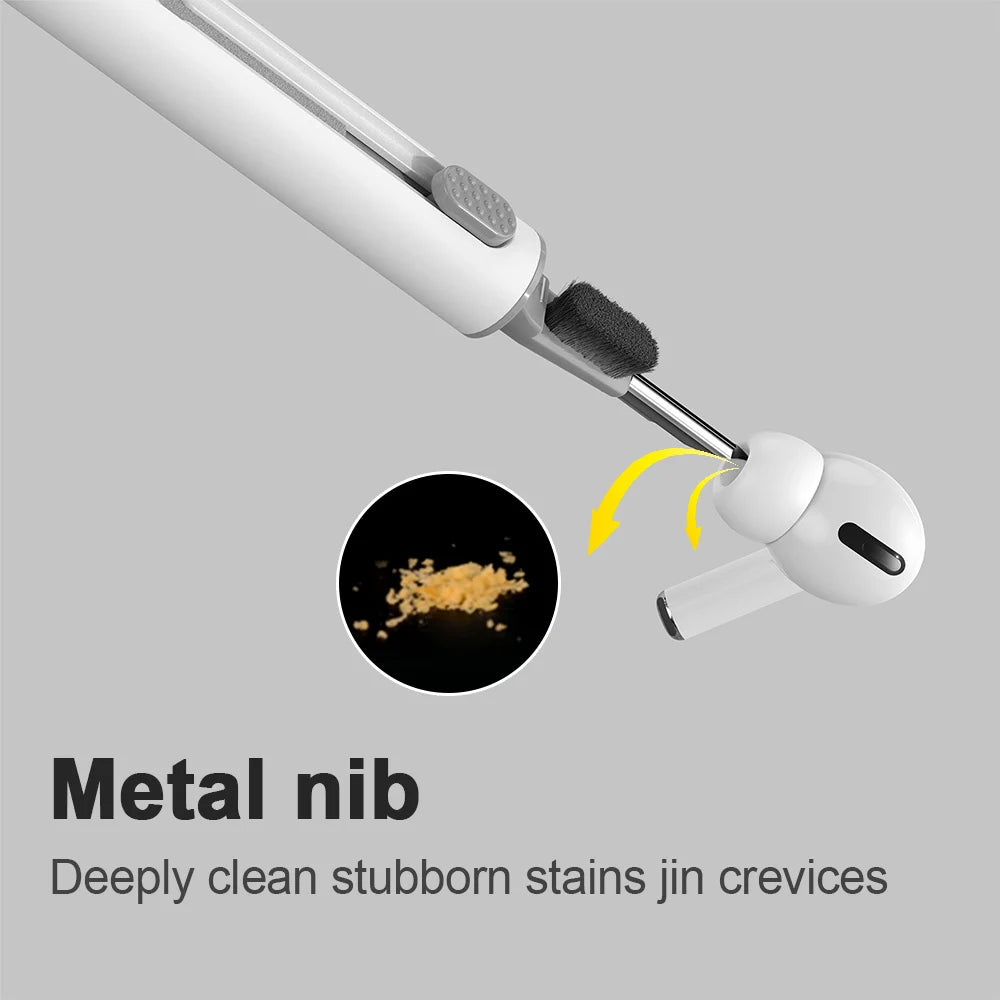 3 in 1 Sliding Cleaning Pen for  Earphones Brush for Airpods 3 Pro Series Case Headsets Cleaners Earbuds Cleaning Tools