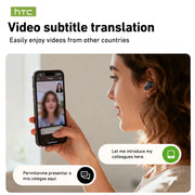HTC NE79 TWS Earbuds – Bluetooth 6.0, AI Translation, ENC Noise Cancelling