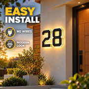 Solar LED House Number Sign – Waterproof Outdoor Address Plate Light