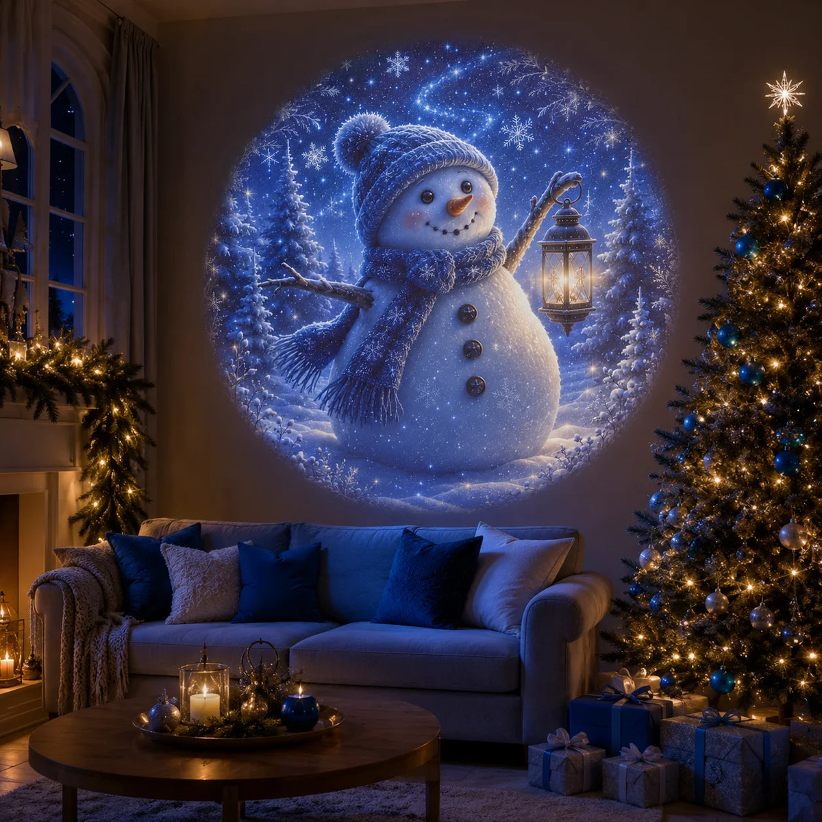 Christmas Projector Light – 8 Festive Patterns Night Light Display